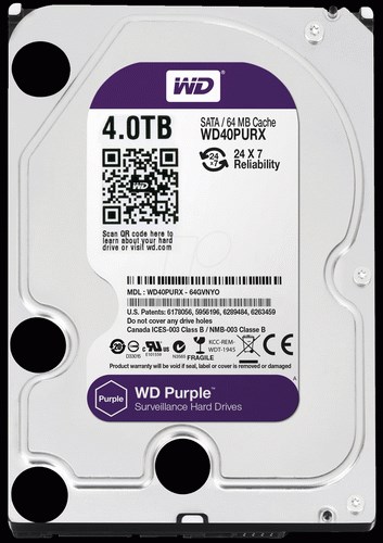 هارد اینترنال وسترن دیجیتال Purple Surveillance WD40PURX 4Tb102510